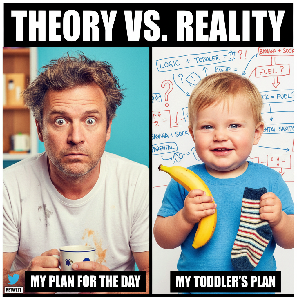 My toddler just explained quantum physics using only a banana and a sock. I'm terrified.