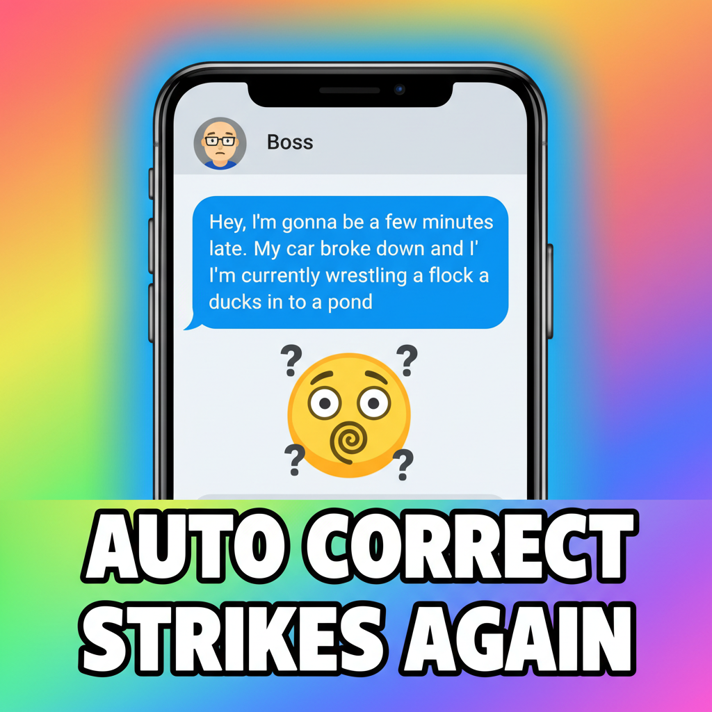 Autocorrect changed 'I'm coming' to 'I'm communist.' My boss is now very confused.