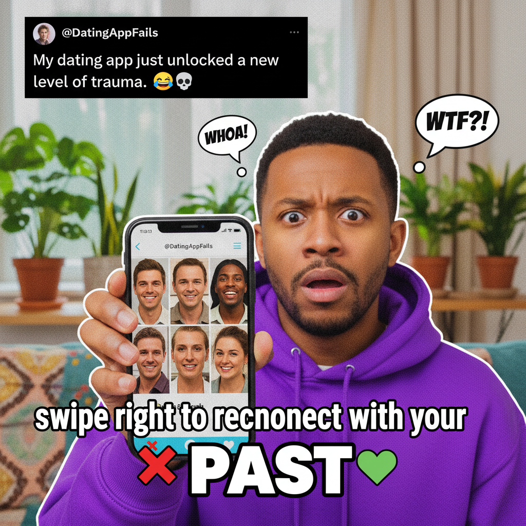 Matched with someone who only posts pics with their ex. Is this a red flag or a cry for help?