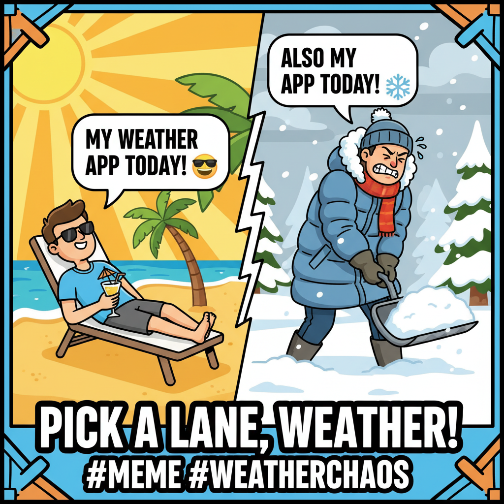 It's 70 degrees and sunny in February, meanwhile, my friend in Alaska is shoveling snow. Wild.