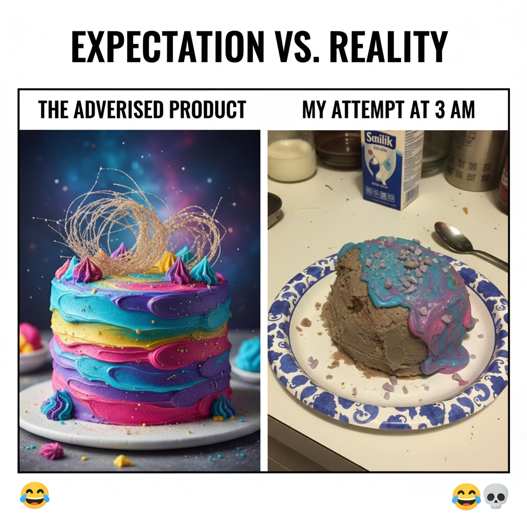 Online shopping regret hit different when it finally arrives.