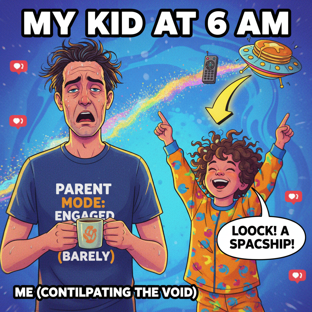 My kid just asked why the moon is following us. Send help.