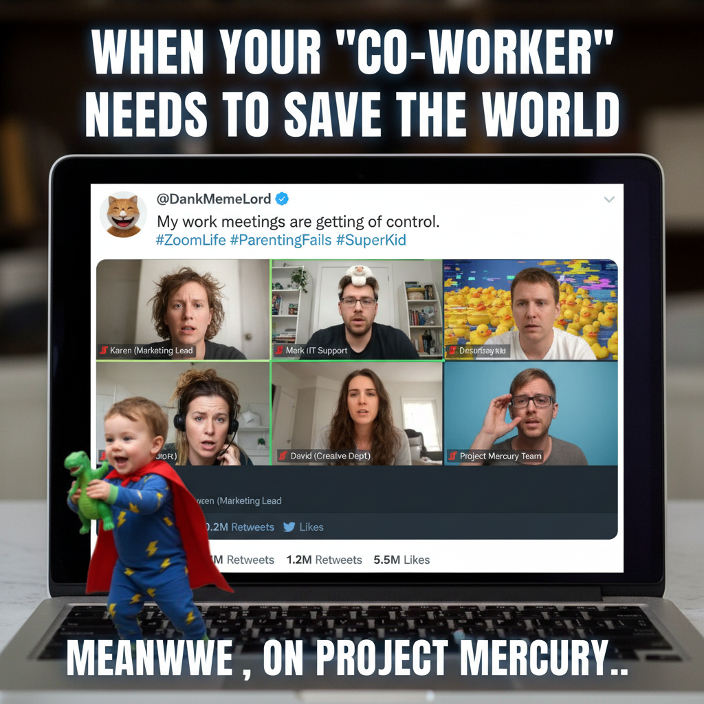 Someone's kid just joined the Zoom meeting wearing a superhero cape. I'm not even mad.