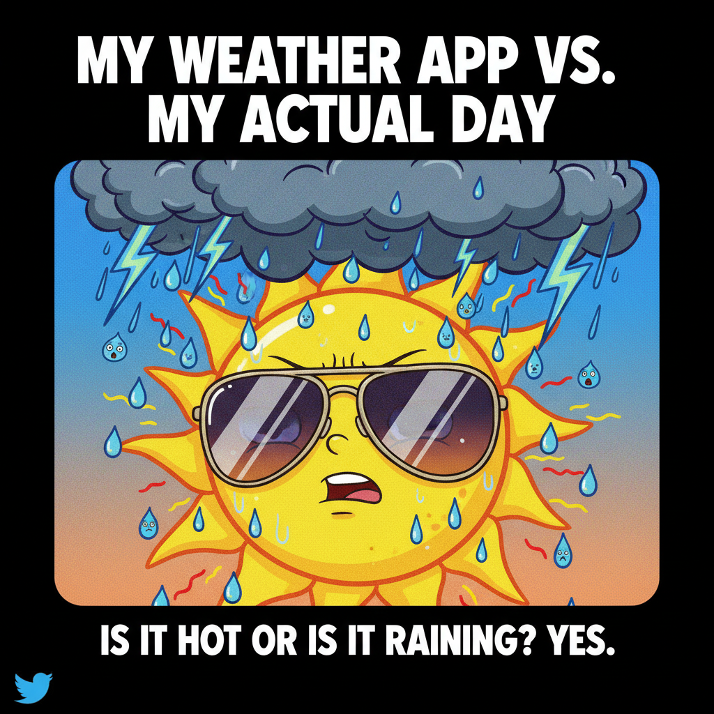 It's 100 degrees but also raining. What kind of weather sorcery is this?!