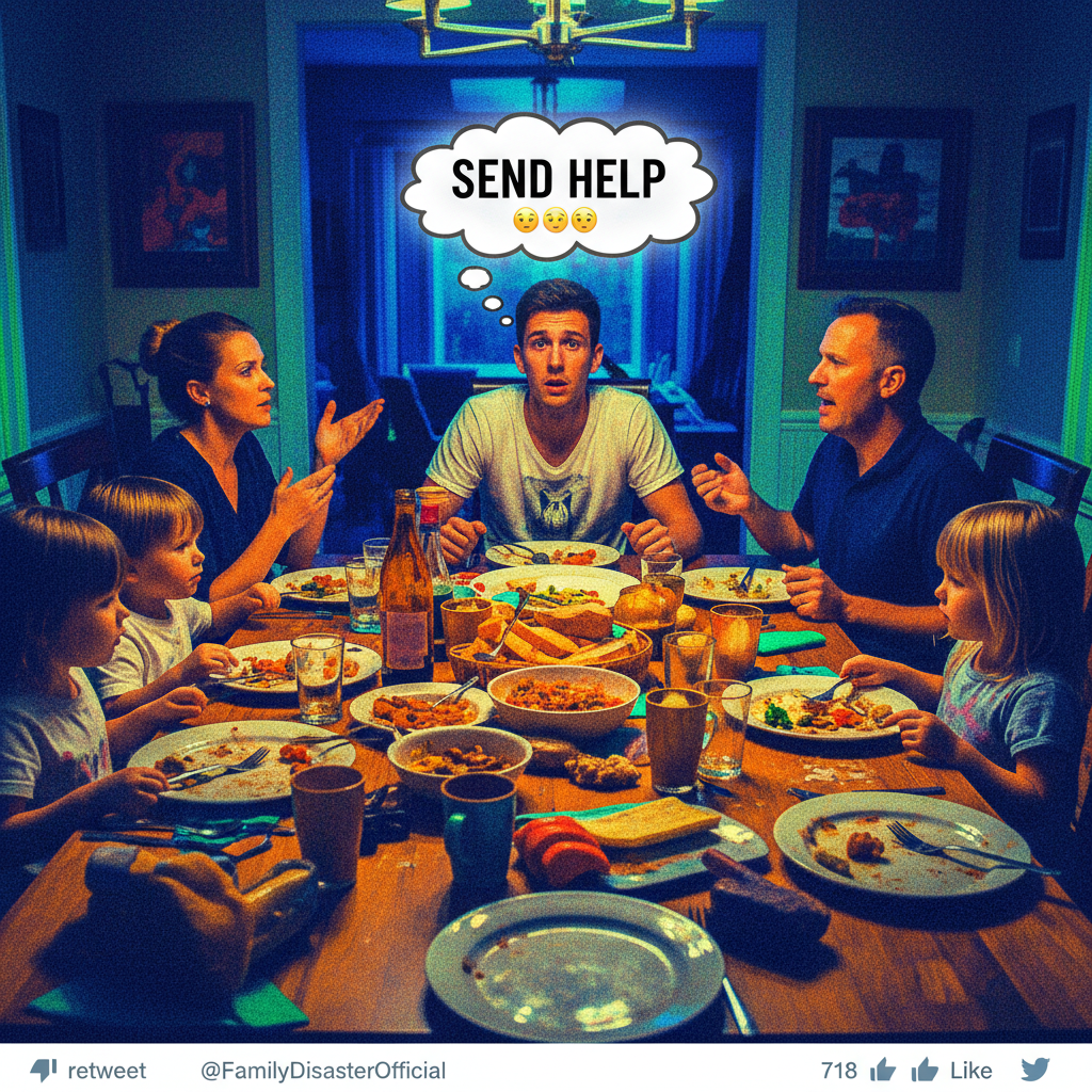 Grandma just asked if my 'internet friends' are coming to dinner. Send help.