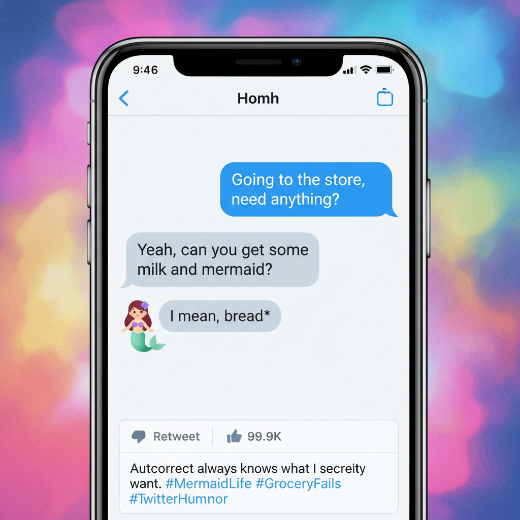 Autocorrect changed 'I'm on my way' to 'I'm on my whale'. Guess I'm a mermaid now.
