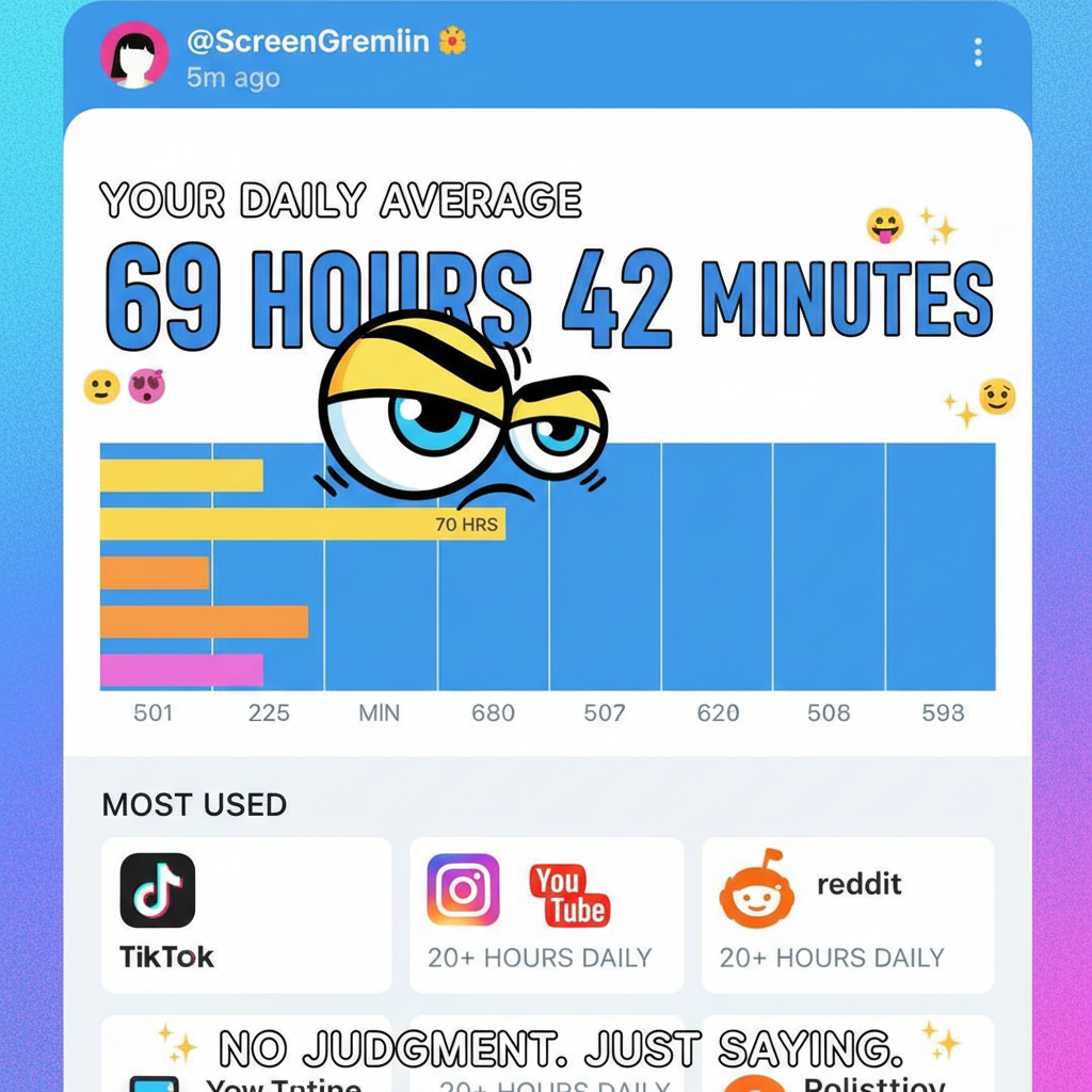 My screen time report just called me out. I feel personally attacked.