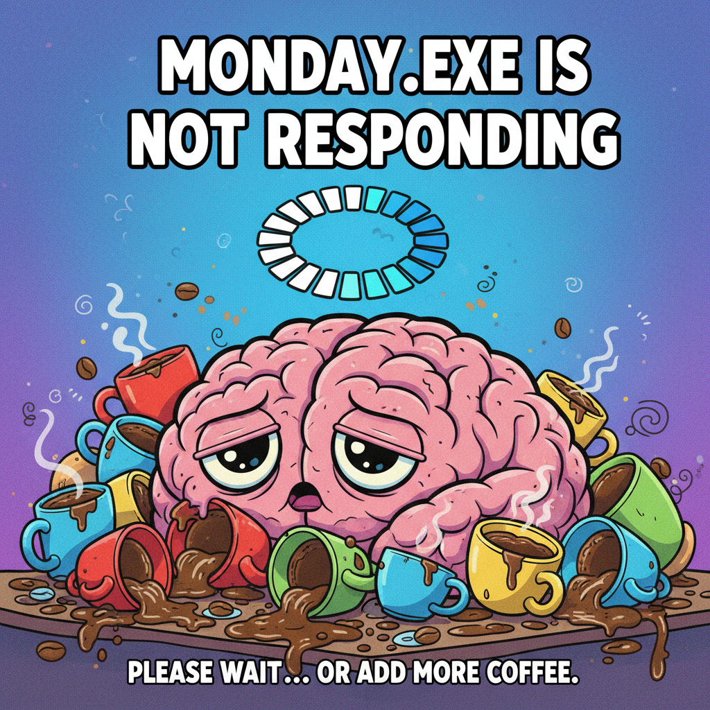 Monday morning: My brain is still buffering. Please wait.