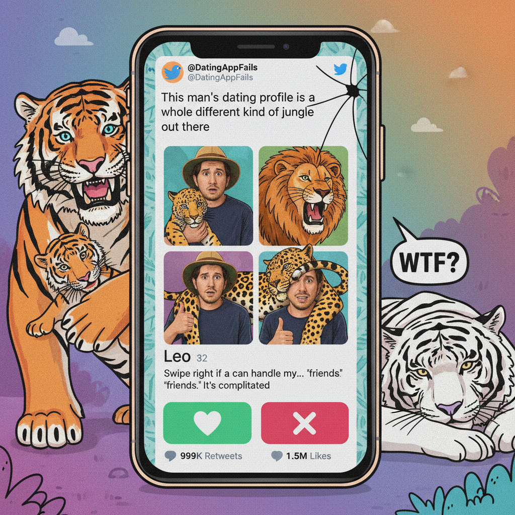 Matched with someone who only had pics with tigers. Is this a red flag or a zoo keeper?