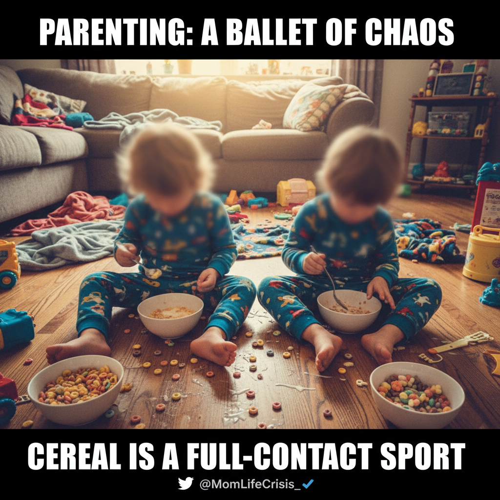 My kids asked if we could 'just chill' for dinner. So we ate cereal on the floor.