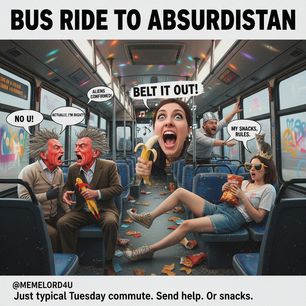 Just witnessed a full-blown opera on the bus. Someone was singing, someone was arguing, it was beautiful chaos.