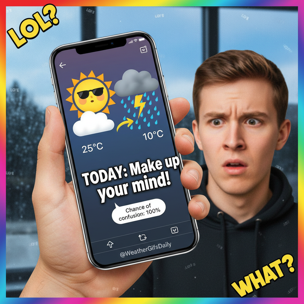 It's 70 degrees and raining. My weather app is having an existential crisis.