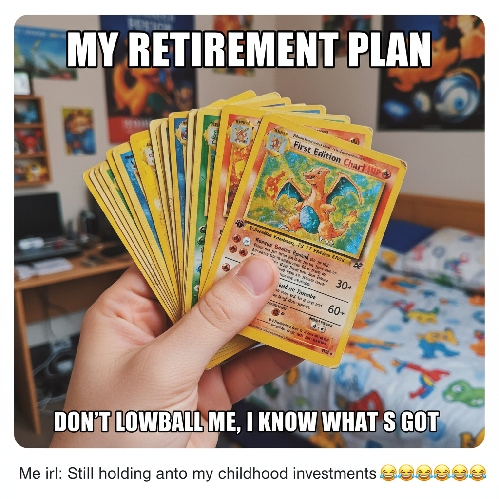 Finding my old Pokémon cards. My childhood was peak. #Nostalgia