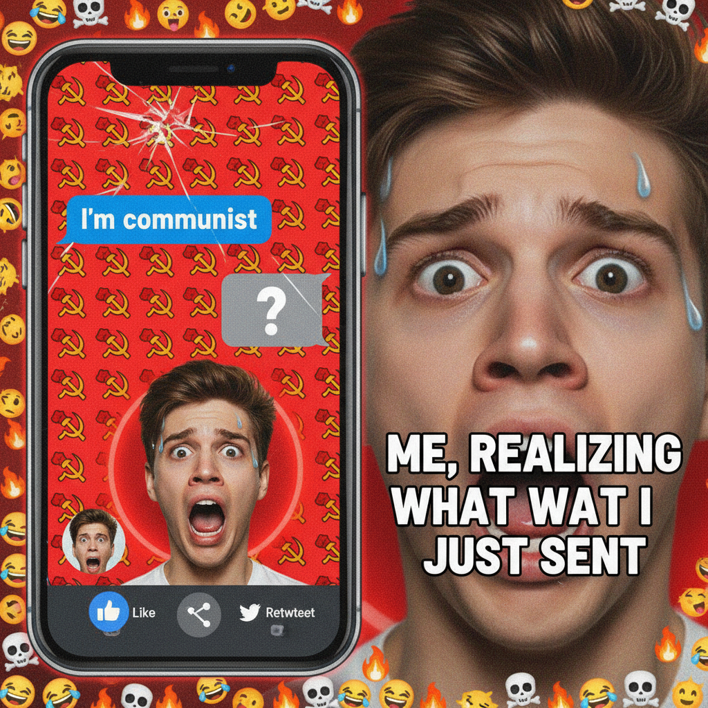 Autocorrect changed 'I'm coming' to 'I'm communist'. My boss is now very confused.