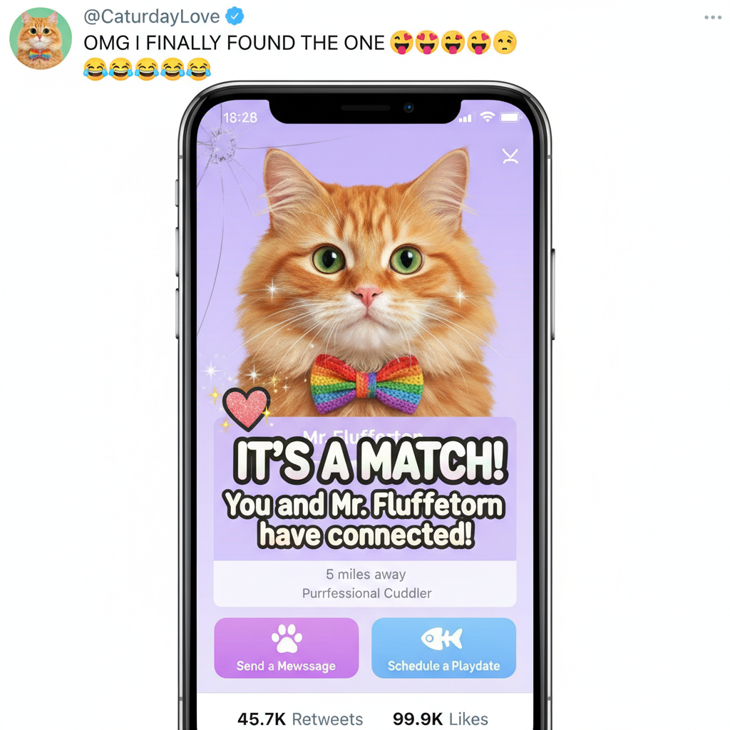 Swiped right on a profile that was just a cat. Best decision ever.