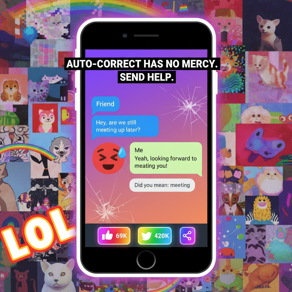 Autocorrect just changed 'meeting' to 'meating'. My boss is going to love this.