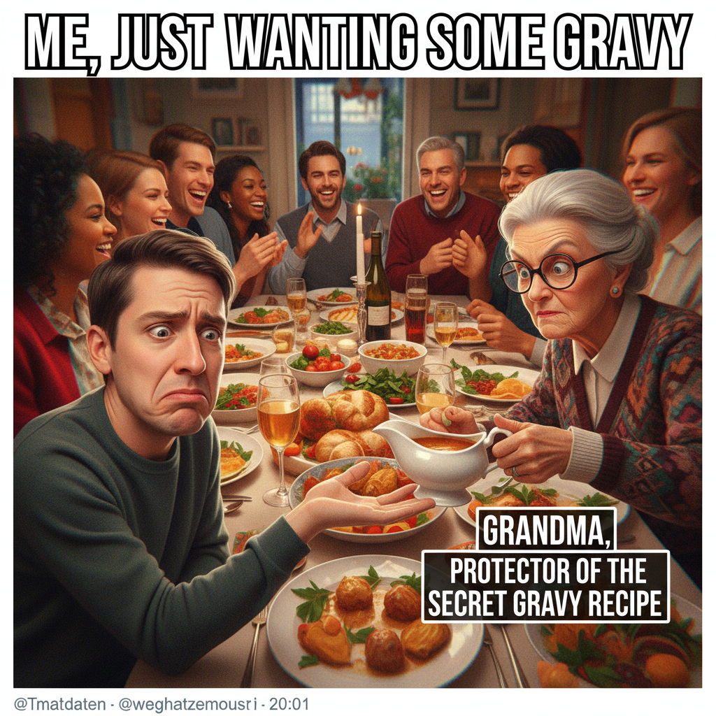Aunt Carol just asked why I'm still single. Pass the gravy, please.