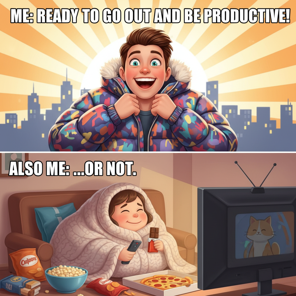 Extrovert: 'Let's go out!' Introvert: *already in bed with snacks* 'Nah, I'm good.'