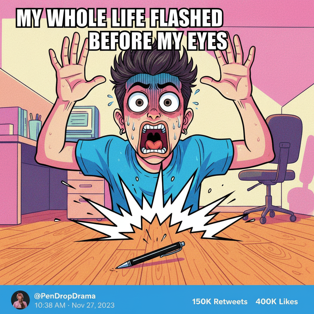 Me trying to react calmly to minor inconveniences after watching too much anime.