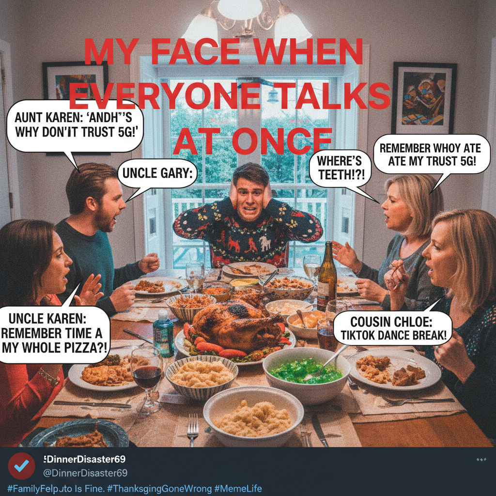 Aunt Carol just asked if I'm 'still single.' The holiday chaos has officially begun.