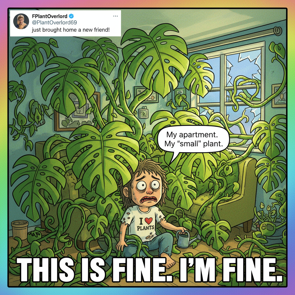 Just bought a 'miniature' desk plant that's bigger than my entire apartment. Online shopping is a scam.