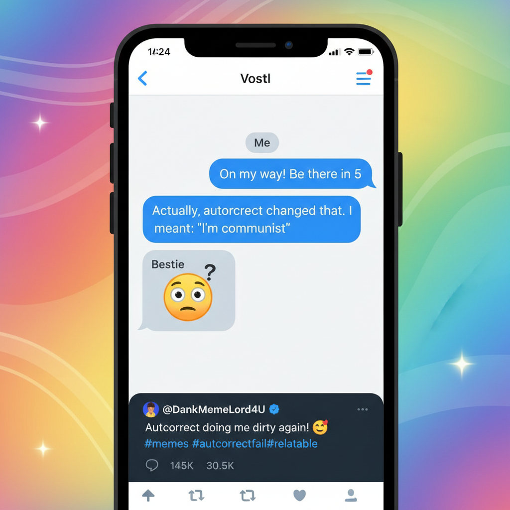 Autocorrect changed 'I'm coming' to 'I'm communist'. My boss is now very confused.