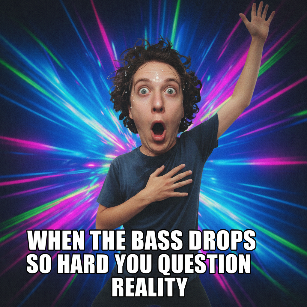 When the beat drops and your soul leaves your body for a quick vibe check