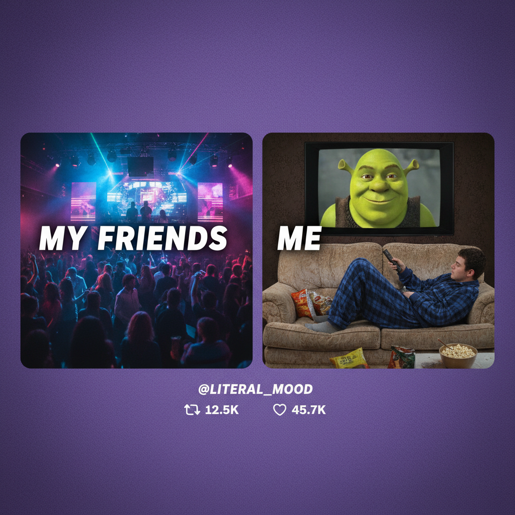 Friday night plans: clubbing. Friday night reality: debating if I should rewatch Shrek or Shrek 2.