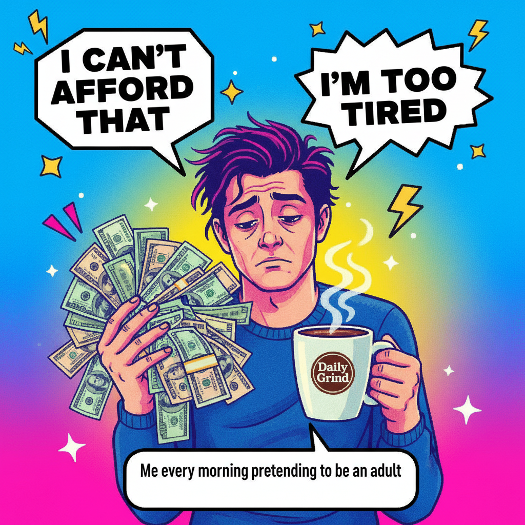 Adulting is just repeatedly saying 'I can't afford that' and 'I'm too tired for this'.
