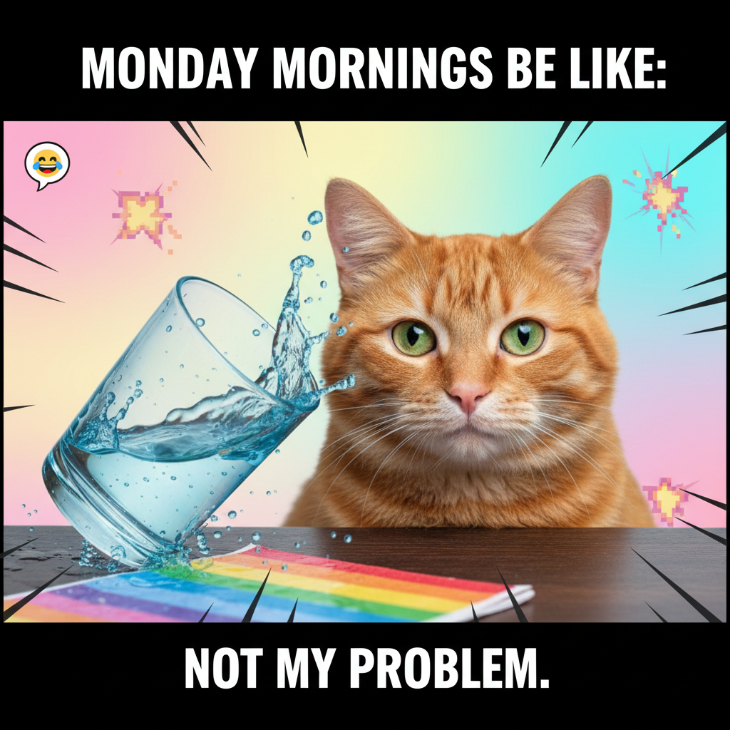 My cat just stared at me while knocking my water glass off the table. Zero regrets. #PetLife