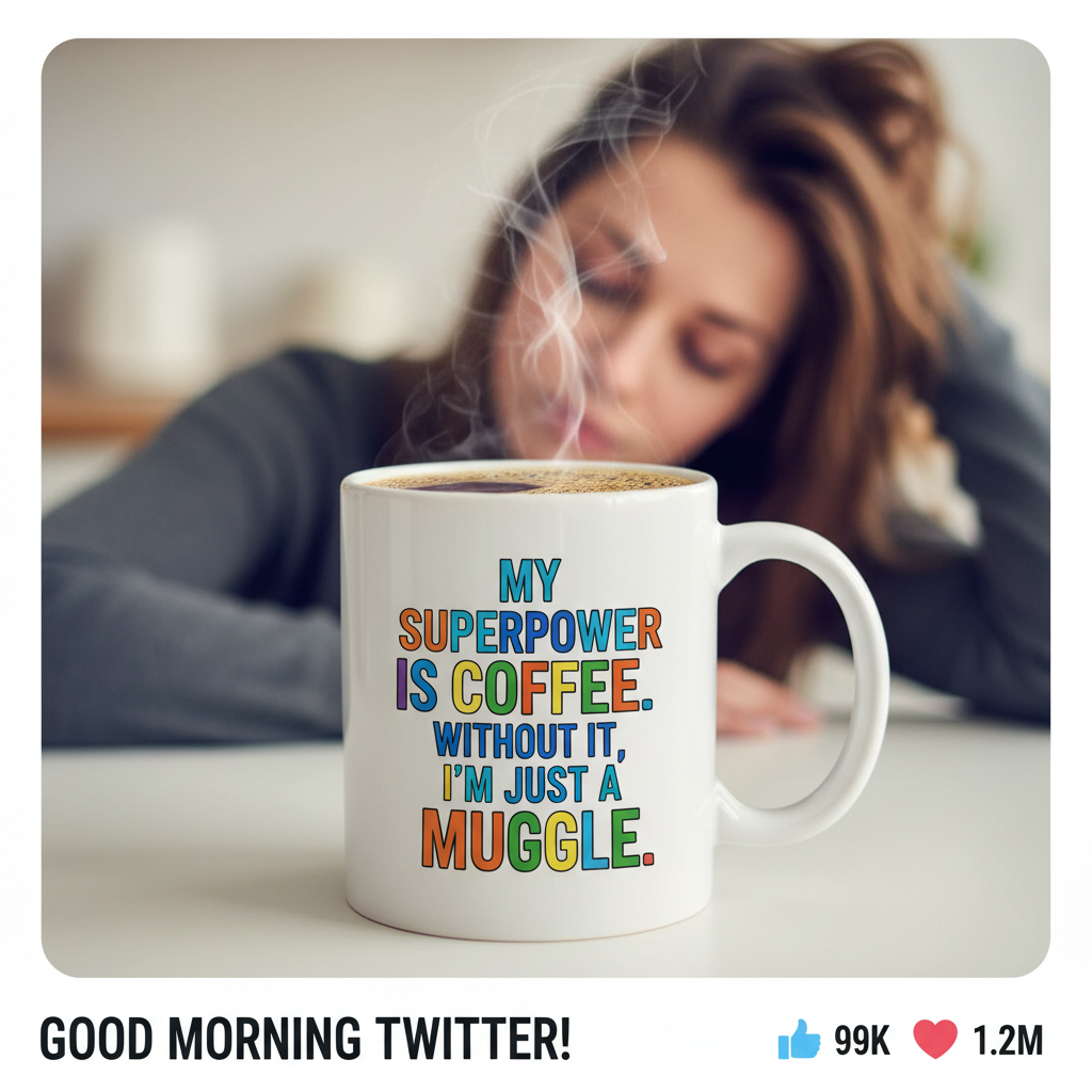 My blood type is coffee. My personality type is 'don't talk to me before my first cup'.