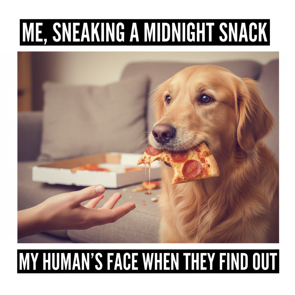 My dog just stole my last slice of pizza. I'm filing for divorce.