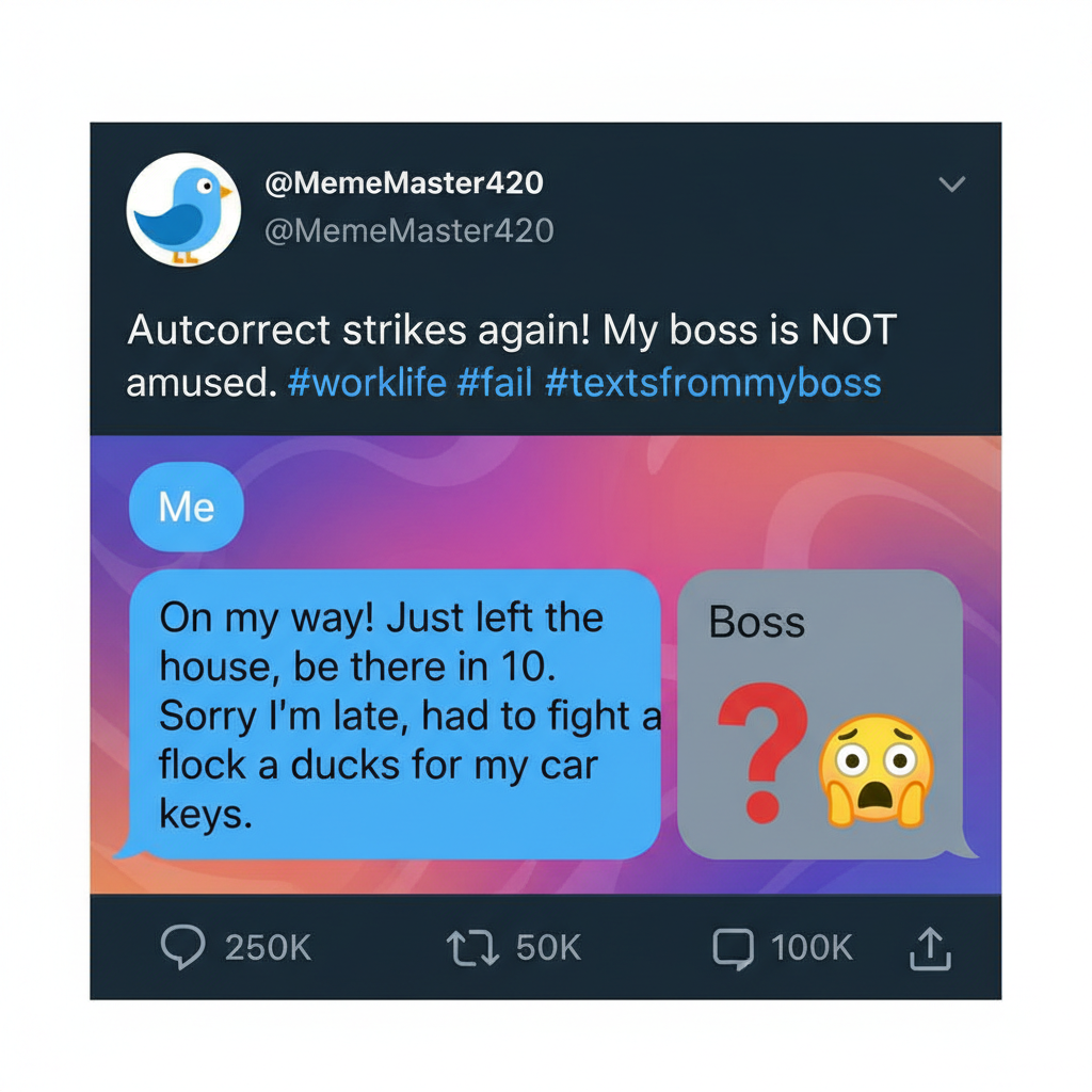 Autocorrect changed 'meeting' to 'meating'. My boss thinks I'm a cannibal.