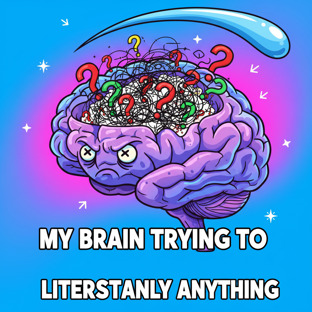 My brain during exams: 'You know this! Wait, no you don't. Is that even a word?'