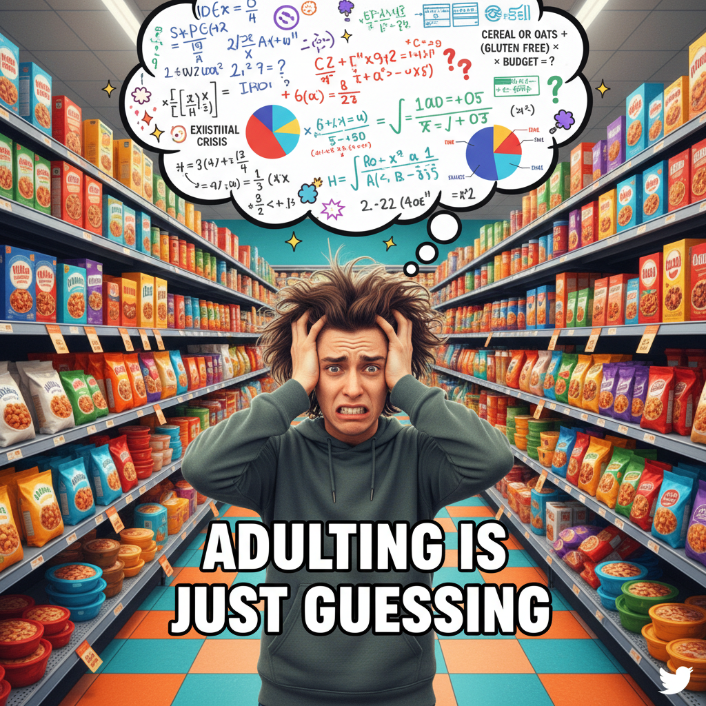 Adulting is just making a series of increasingly complex decisions about groceries.