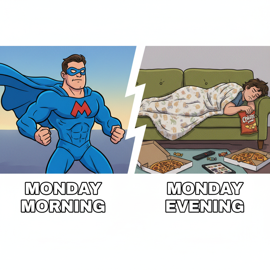 My Friday night plans: World domination. My Friday night reality: Domination of my couch.