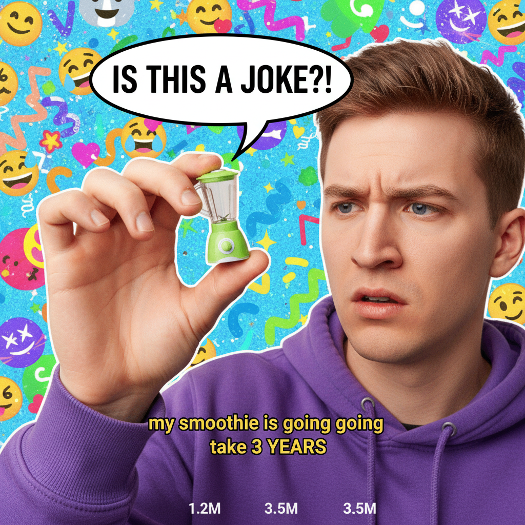 Bought a 'mini' blender online. It's literally the size of my thumb. What even is this?!