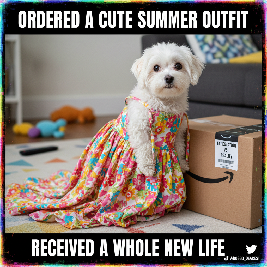 Ordered a 'mini dress.' Got a dress for my dog. Online shopping is a gamble.