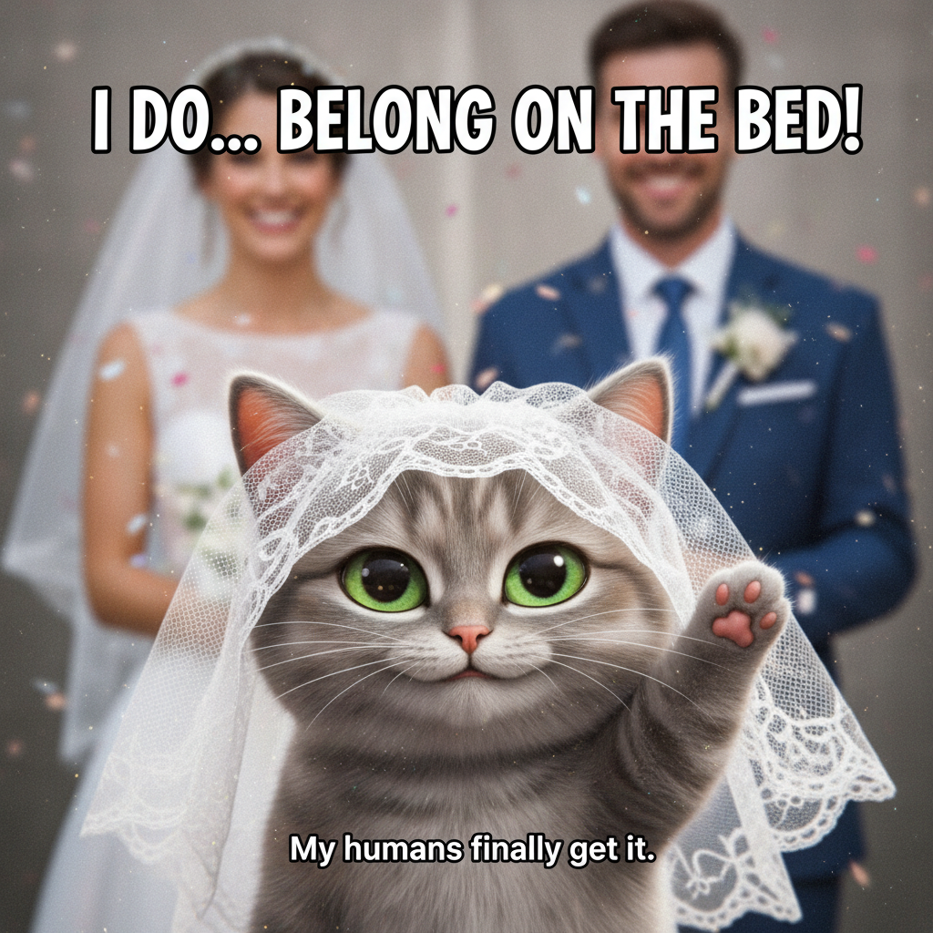 Matched with someone who only posts pics with their cat. We're getting married. The cat, I mean.