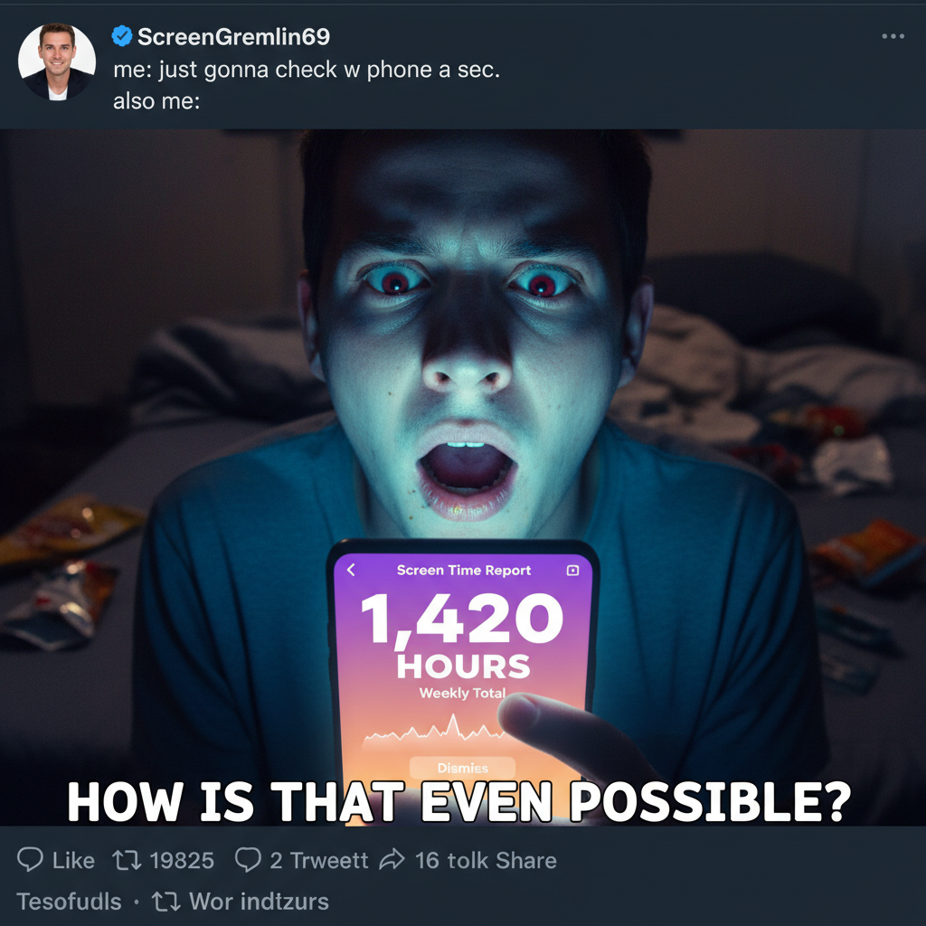 My screen time report just called me out. I'm basically a professional scroller now.