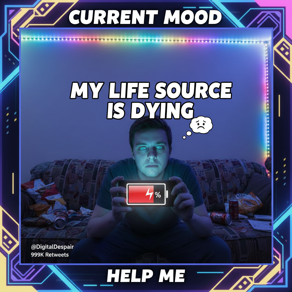 My phone battery is at 10%. Guess I'll just stare at the wall now.