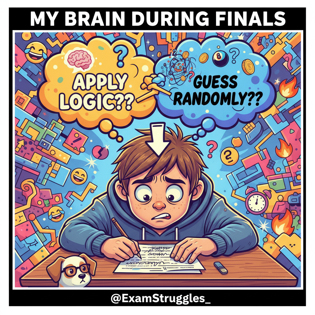 My brain during exams: 'You know this! Wait, do you?'