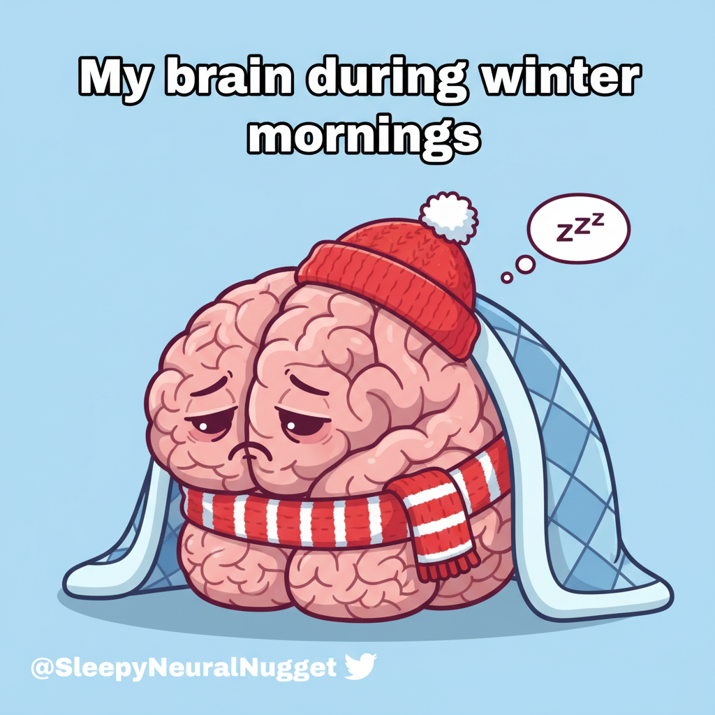 My brain cells hibernating until daylight saving time ends. Send coffee & sunshine.