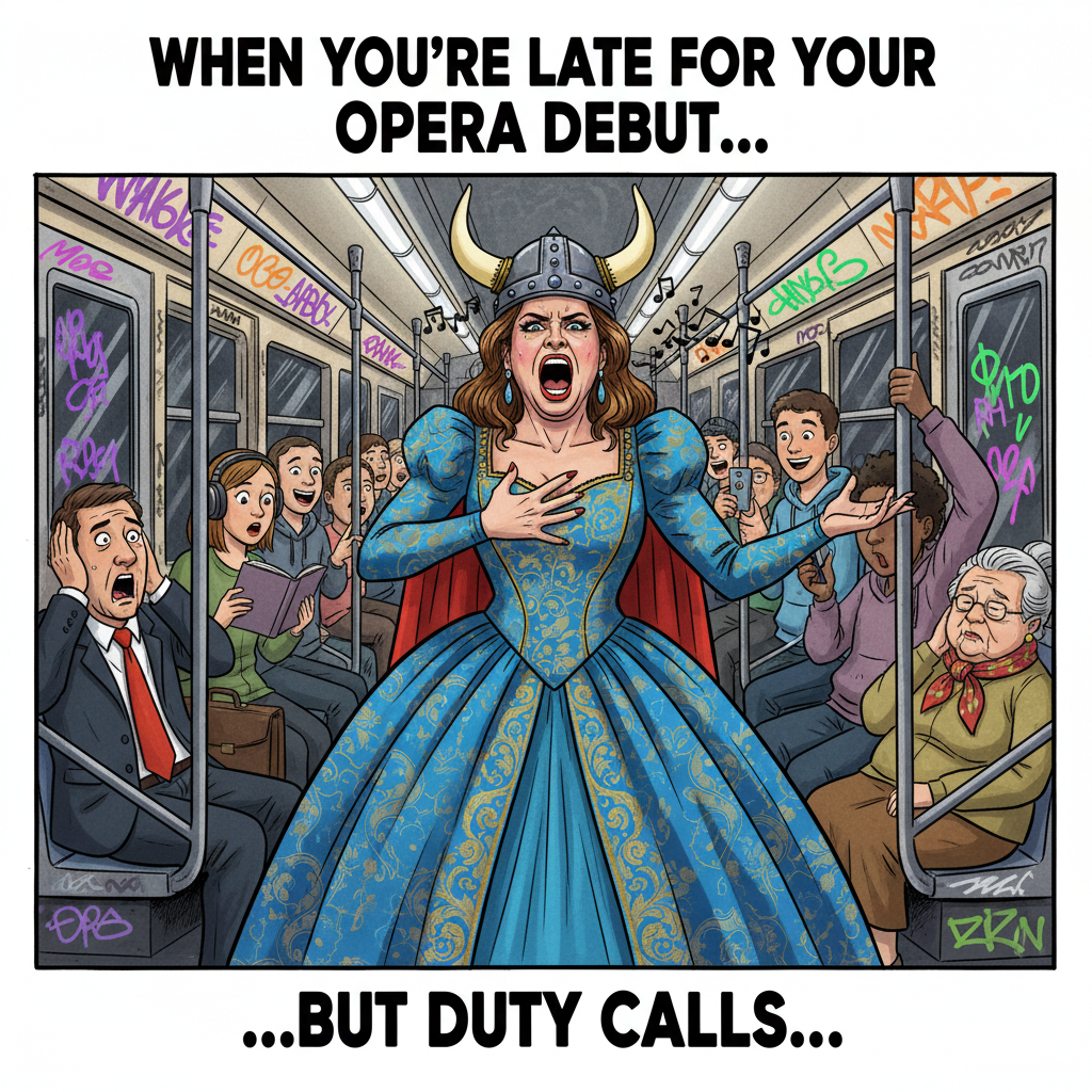 Just witnessed a full-on opera performance on the subway. Never a dull moment.