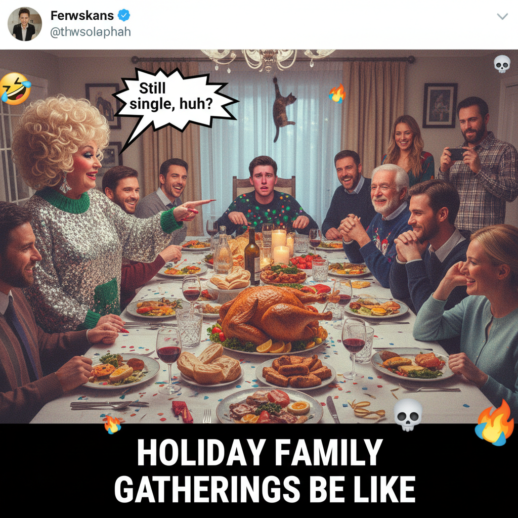 My aunt just asked if I'm 'still single' for the 5th time. Holiday dinner bingo!