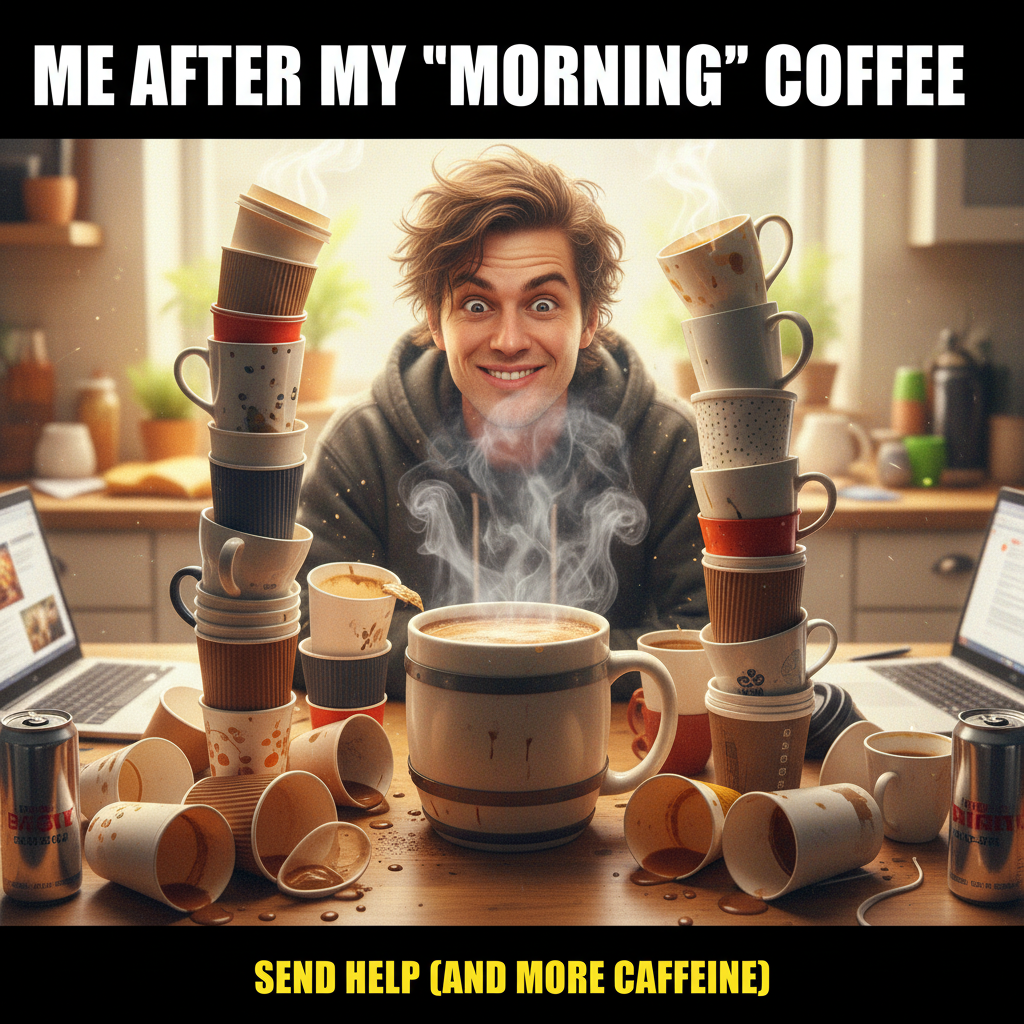 My blood type is coffee. My therapist says it's not healthy. My boss says 'more coffee'.