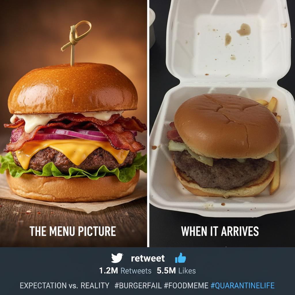 Ordered a gourmet burger. Got a sad patty between two pieces of cardboard. 0/10.