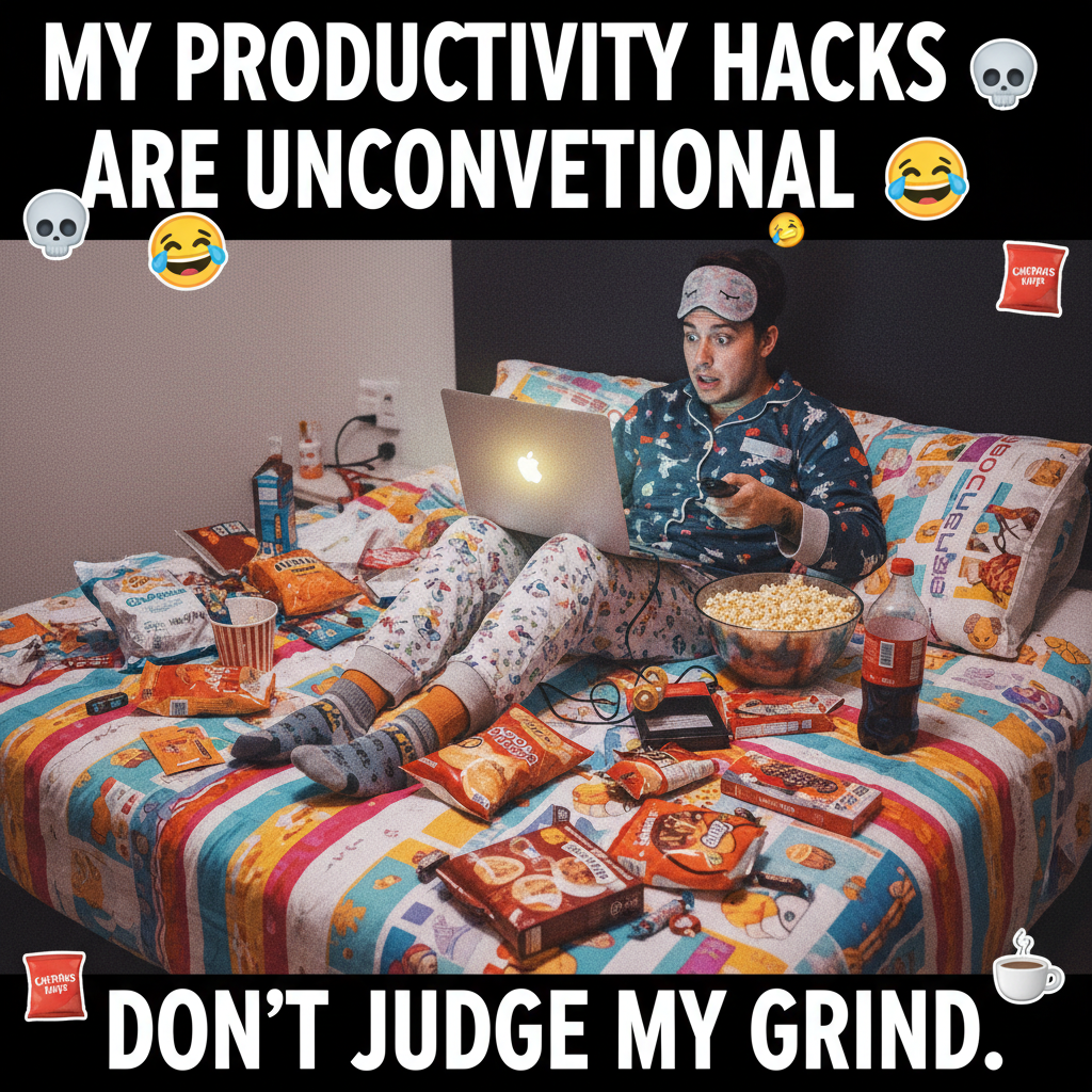 My WFH 'office' is literally just my bed. Productivity is a myth.