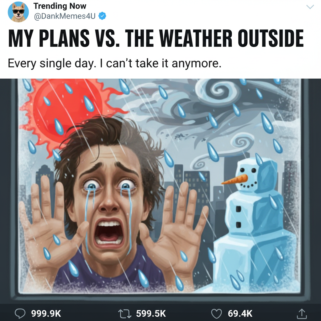 My region's weather forecast: 'Surprise! It's still terrible.'