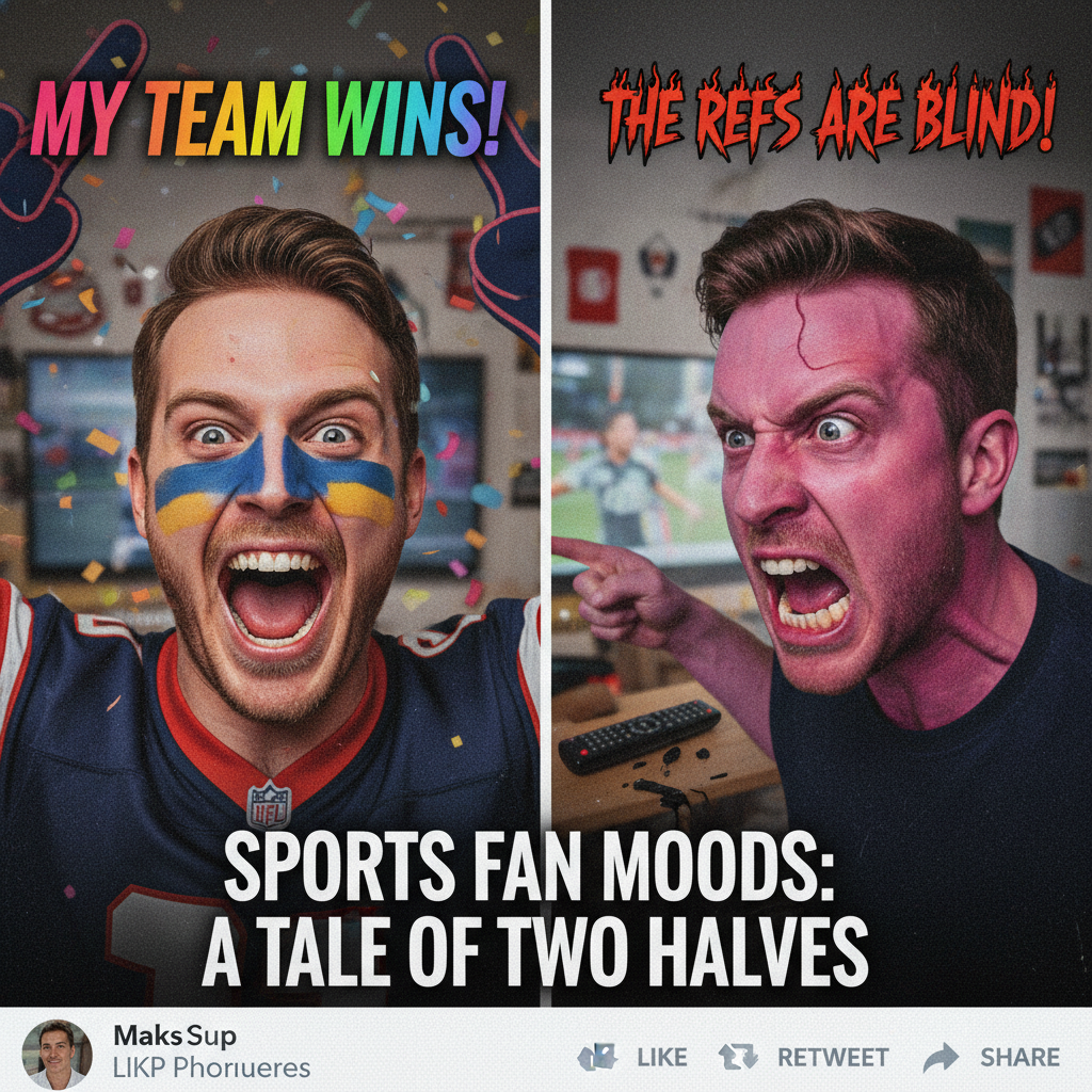 My team scores: 'WE ARE THE CHAMPIONS!' My team loses: 'RIGGED!'